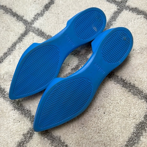 Native Audrey d’Orsay Blue Point Toe Jelly Flats Women’s 9 - Picture 9 of 11